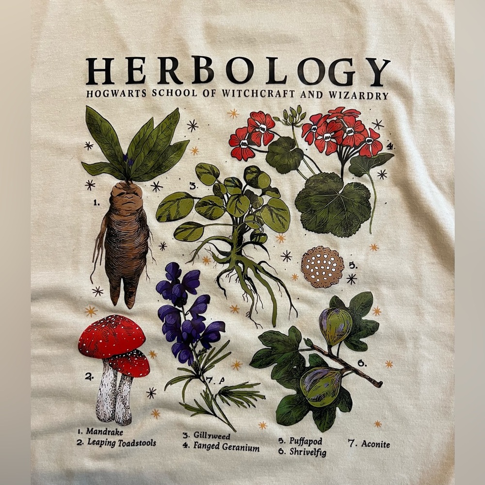 Harry Potter Herbology Hogwarts Botanical Tee — Size M - Picture 3 of 4